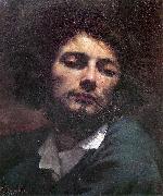 Gustave Courbet Self portrait with pipe. France oil painting artist